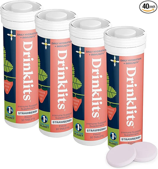 Strawberry Daily Immune Support Tablets (4) Tube Bundle - Concordia Style Boutique