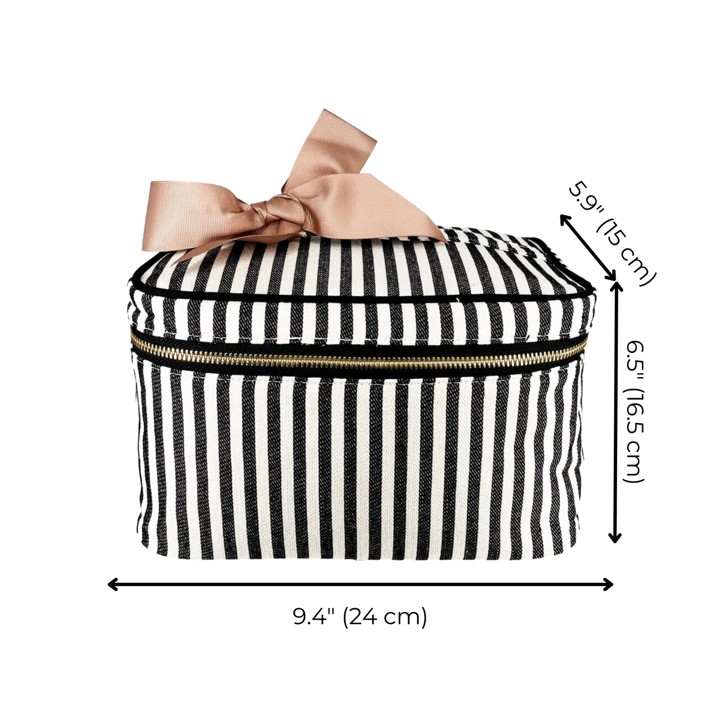 Medium Box Makeup & Toiletry, Striped - Concordia Style Boutique