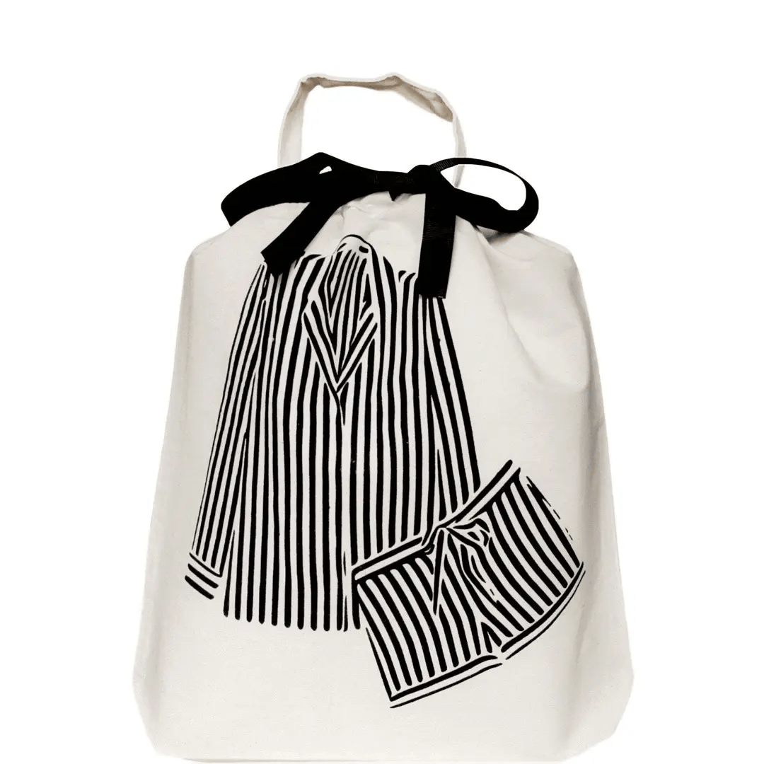Striped Pajamas Travel Bag, Cream - Concordia Style Boutique