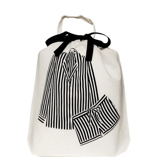 Striped Pajamas Travel Bag, Cream - Concordia Style Boutique