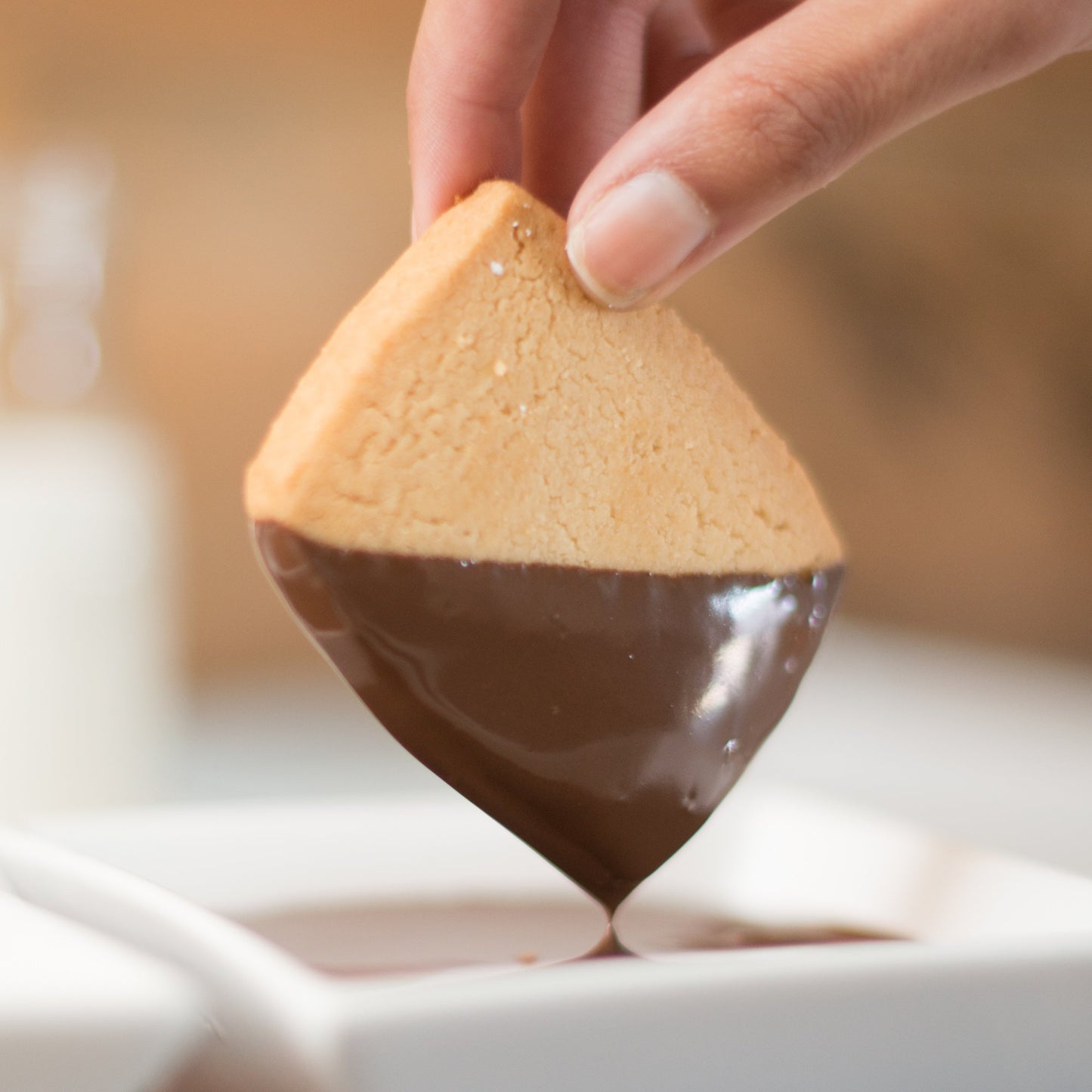 Chocolate-Dipped Macadamia Shortbread - Concordia Style Boutique