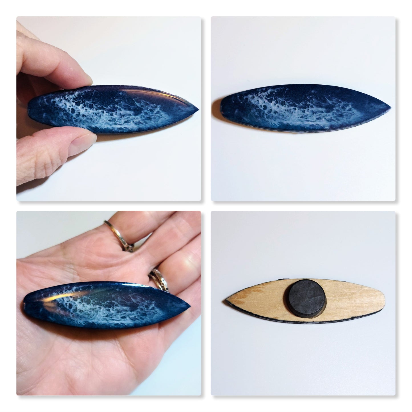 Resin & Wood Ocean Magnets-Sea Creatures