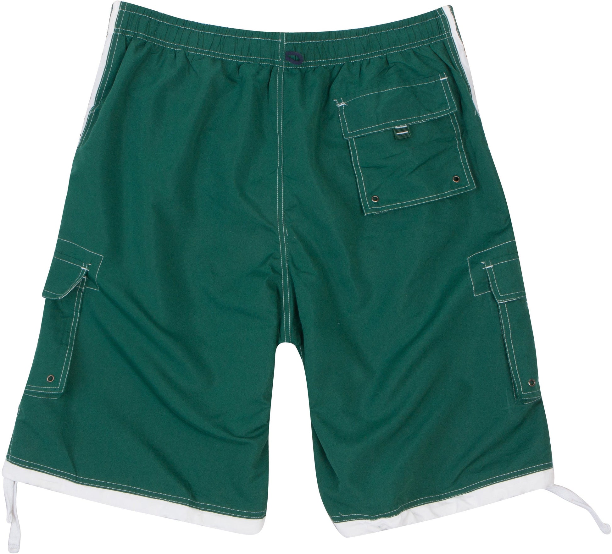 Men's Contrast Striped Solid Color Swim Trunks for Surfing and Skating by Sakkas - Concordia Style Boutique