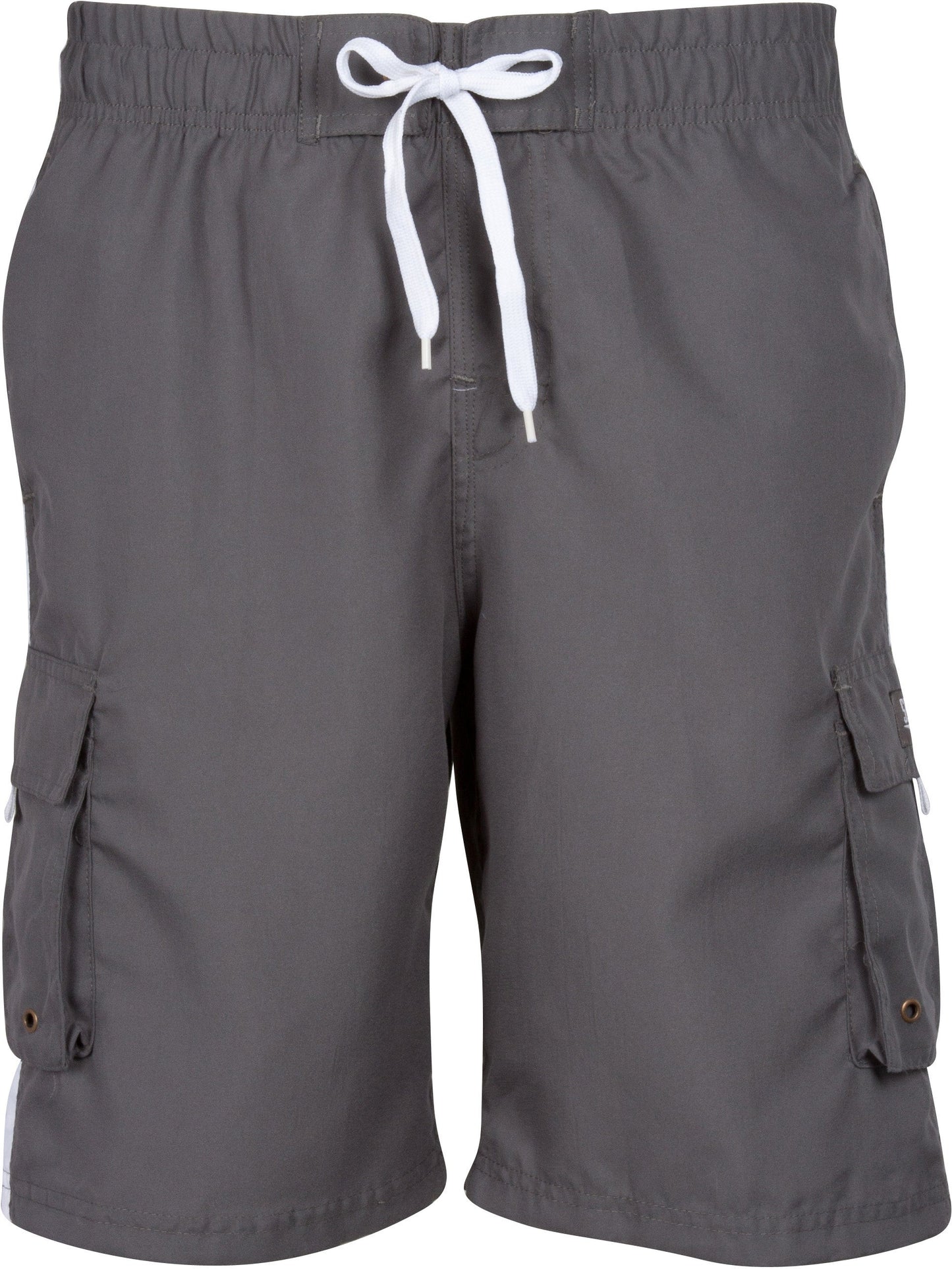 Men's Contrast Striped Solid Color Swim Trunks for Surfing and Skating by Sakkas - Concordia Style Boutique