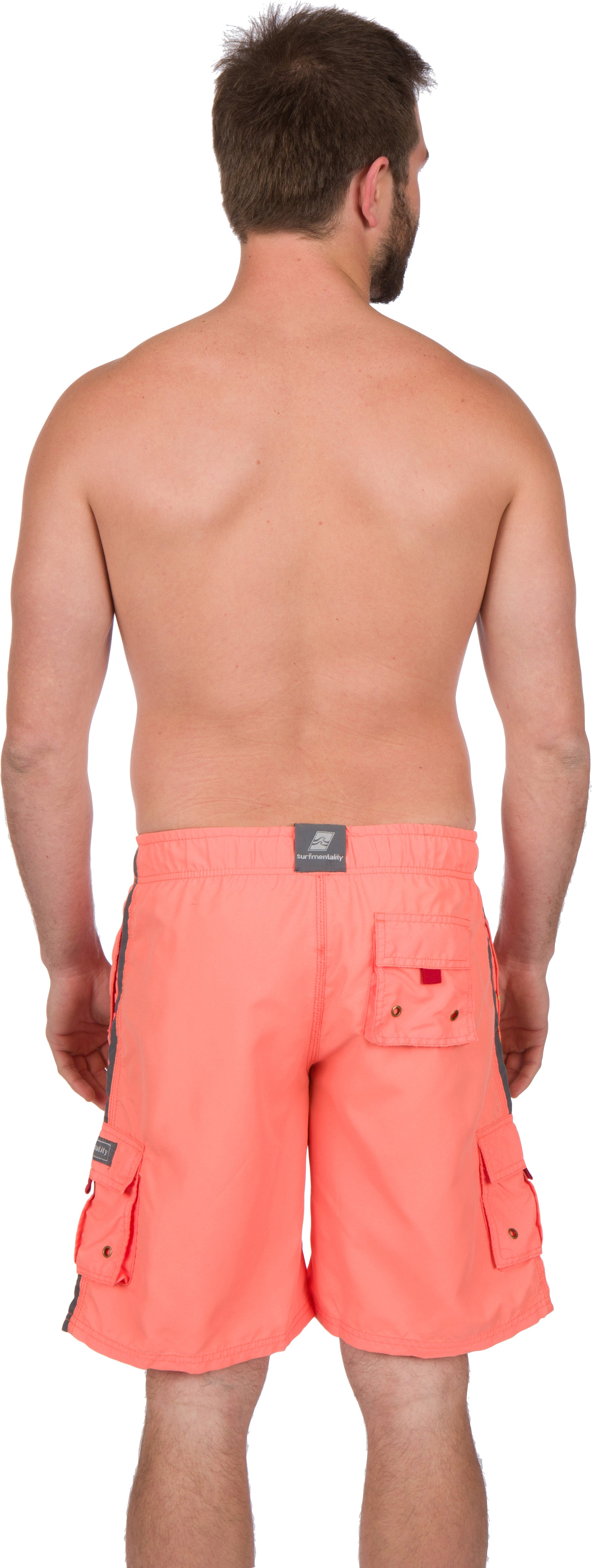Men's Contrast Striped Solid Color Swim Trunks for Surfing and Skating by Sakkas - Concordia Style Boutique