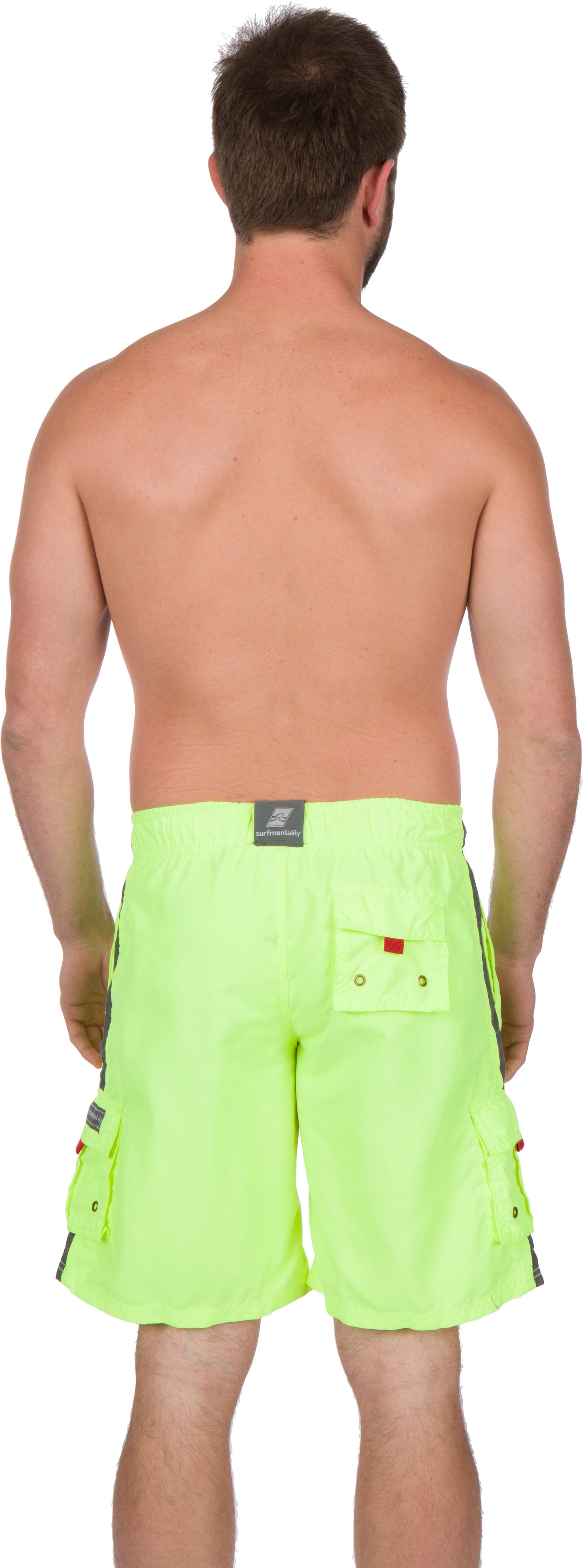 Men's Contrast Striped Solid Color Swim Trunks for Surfing and Skating by Sakkas - Concordia Style Boutique