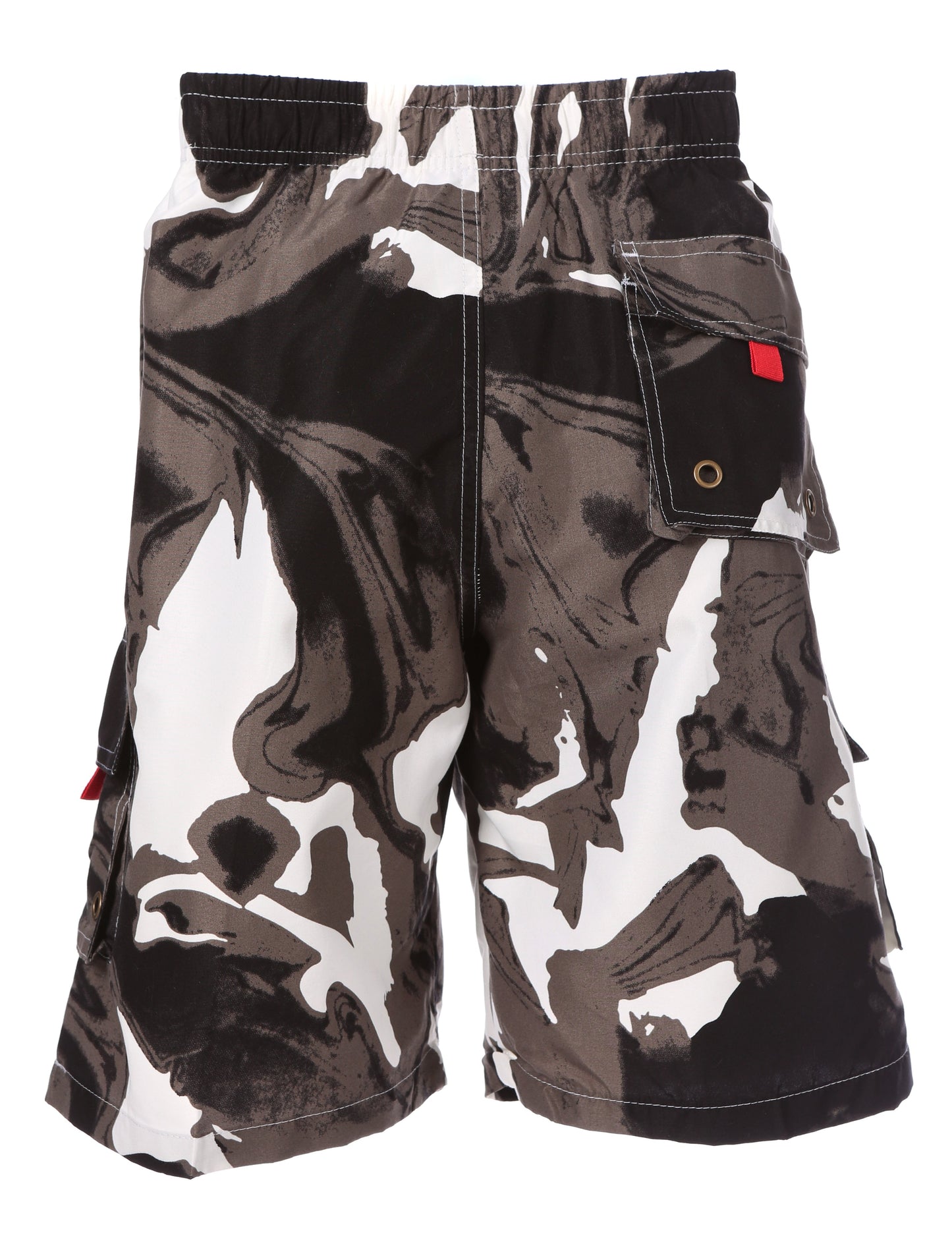 Sakkas Mens Multi Color Wave Design Skate Surf Board Short / Swim Trunks - Concordia Style Boutique