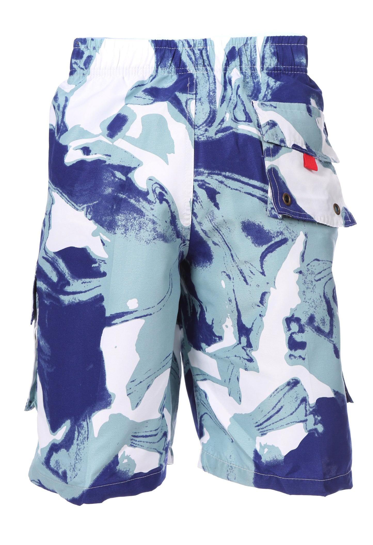 Sakkas Mens Multi Color Wave Design Skate Surf Board Short / Swim Trunks - Concordia Style Boutique