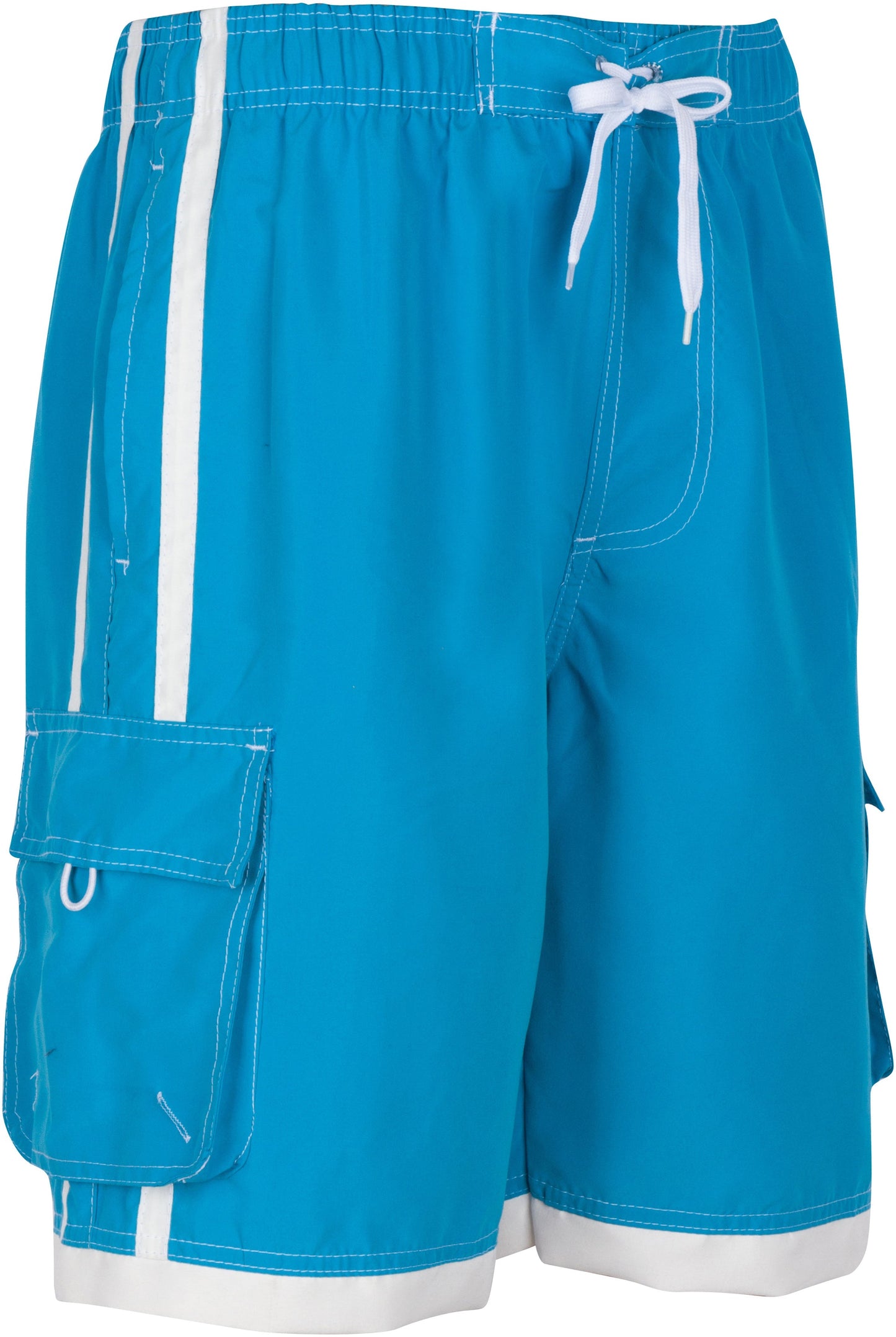 Sakkas Mens Contrast Stripes Skate Surf Board Short / Swim Trunks - Concordia Style Boutique