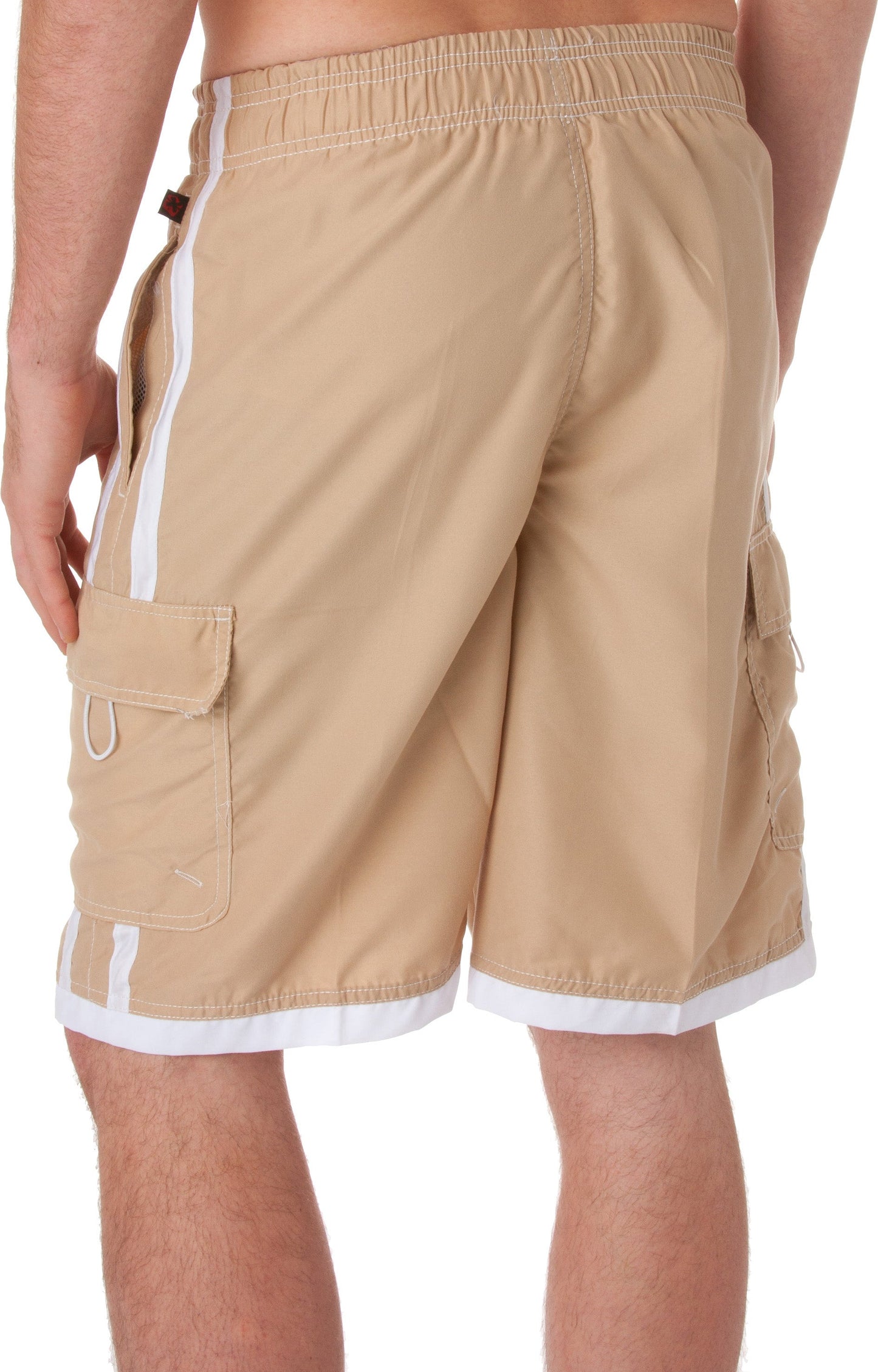 Sakkas Mens Contrast Stripes Skate Surf Board Short / Swim Trunks - Concordia Style Boutique