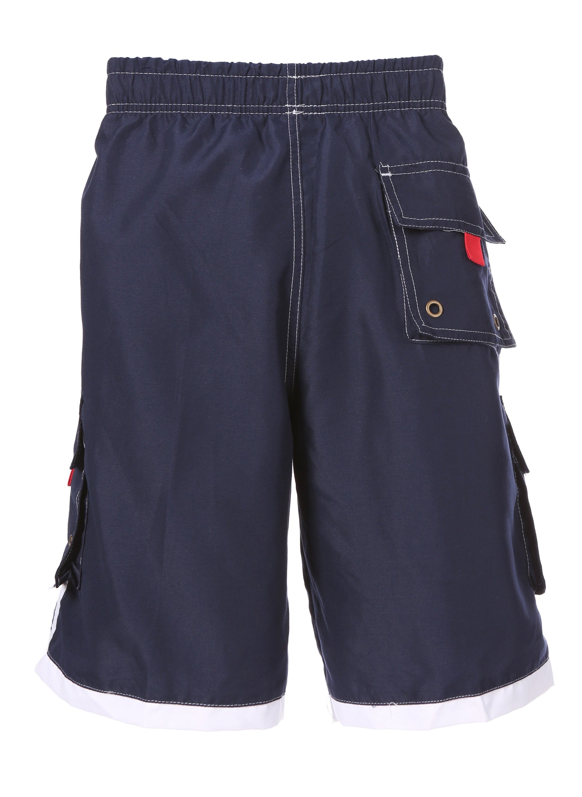 Sakkas Mens Contrast Stripes Skate Surf Board Short / Swim Trunks - Concordia Style Boutique