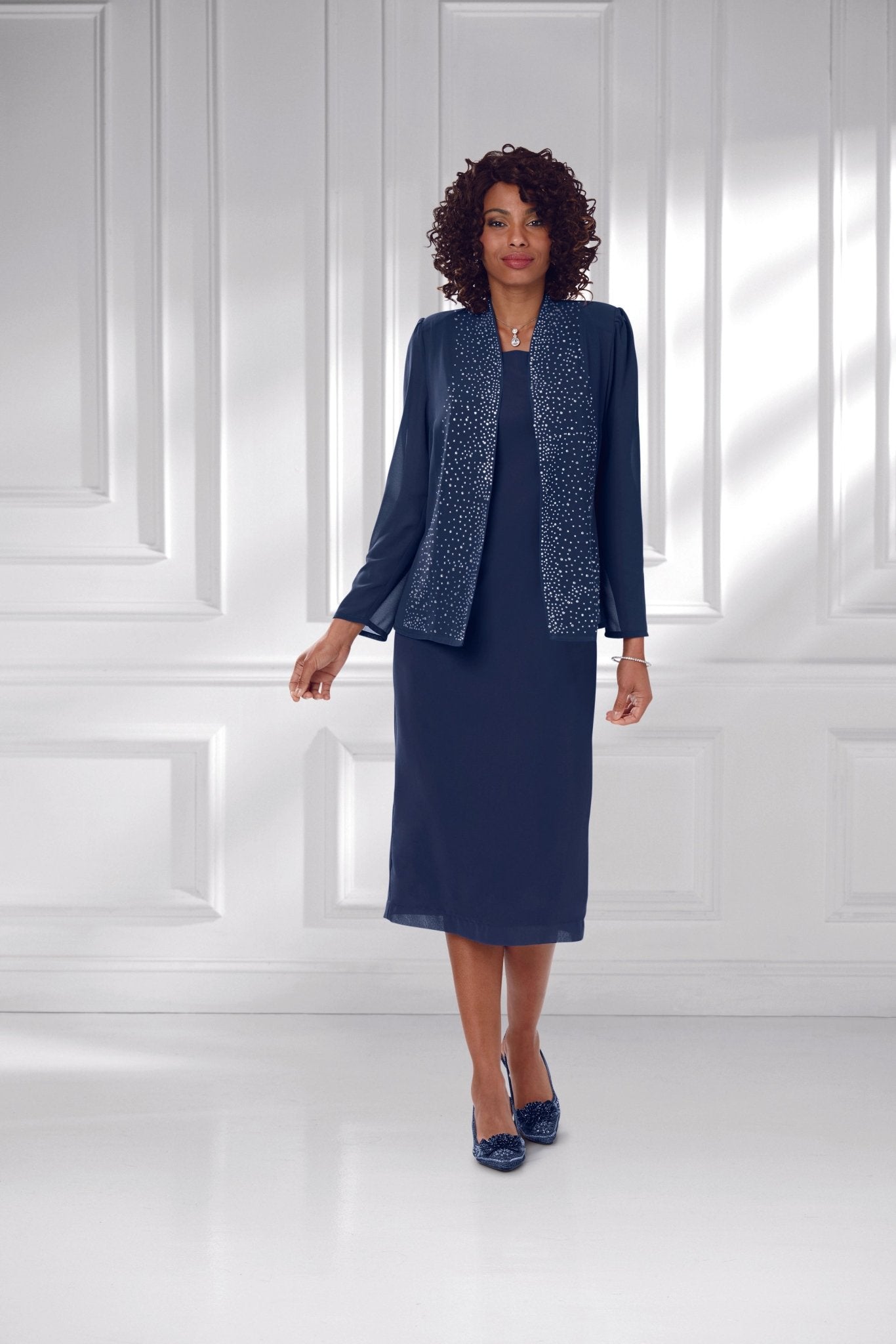 Lines of Shine Jacket Dress by EY Boutique