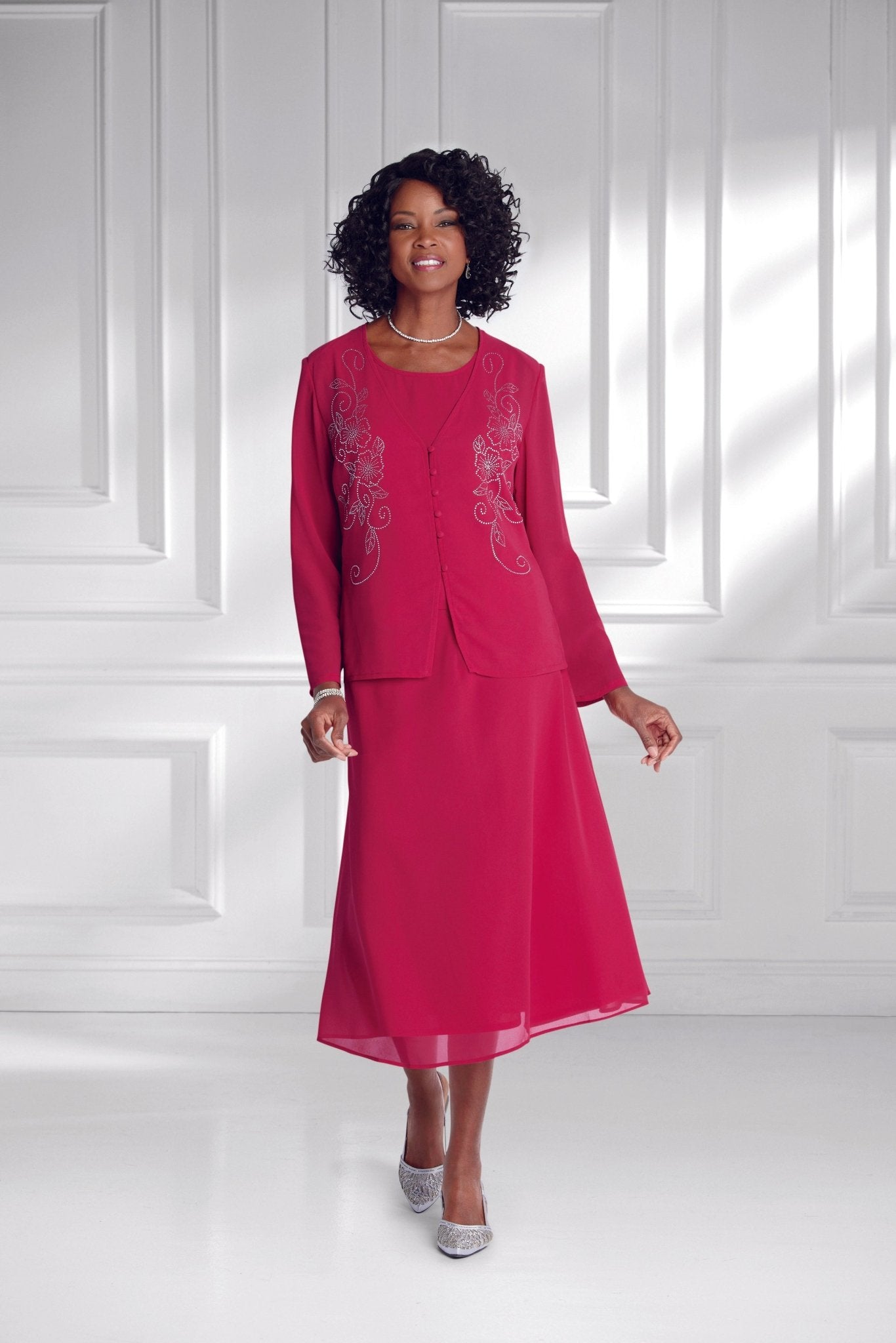 Jeweled Petals 3-Pc. Suit by EY Boutique