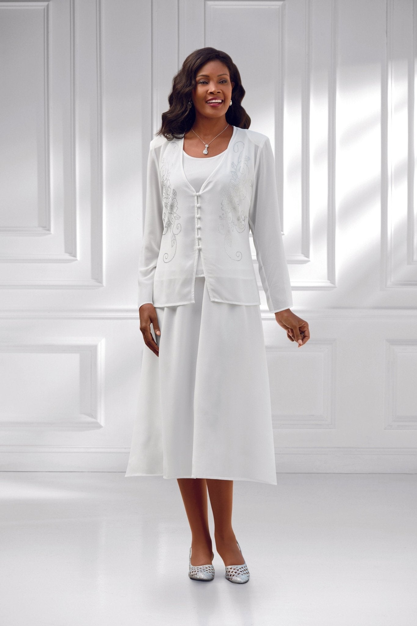 Jeweled Petals 3-Pc. Suit by EY Boutique