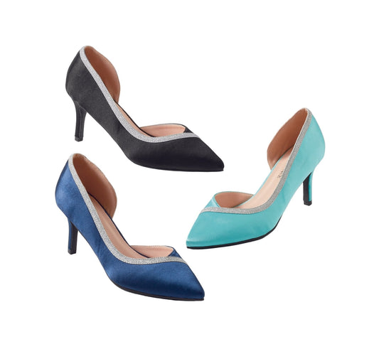 Outlined in Shine Pump by EY Boutique