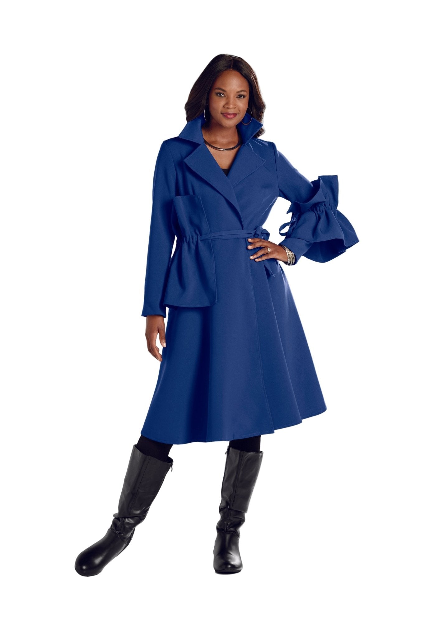 Bold Folds Fashion Right Coat by Studio EY