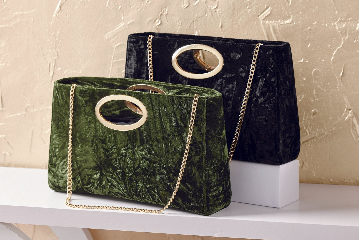 Crushed on Velvet Handbag by EY Boutique