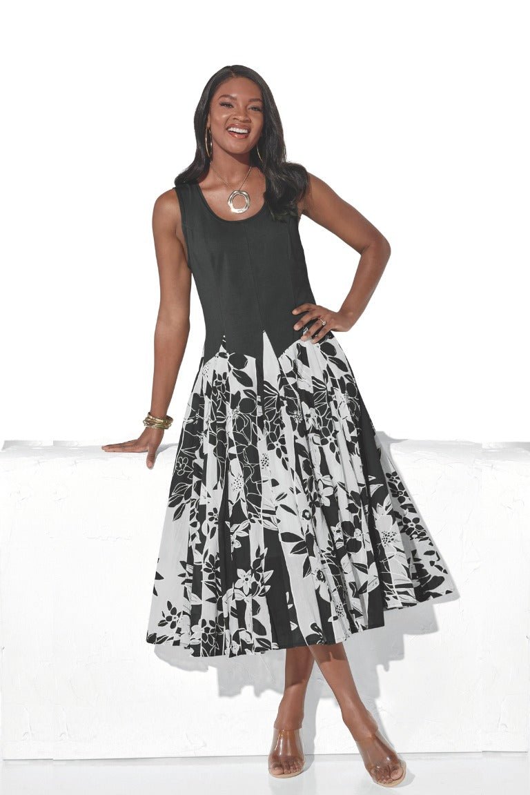 Floral Border Dress by Studio EY