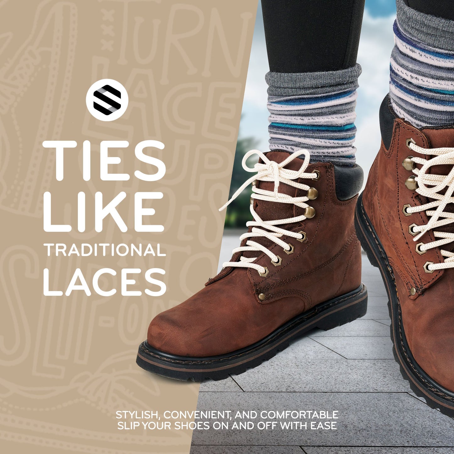 Ivory Round Elastic Stretch Shoe Laces