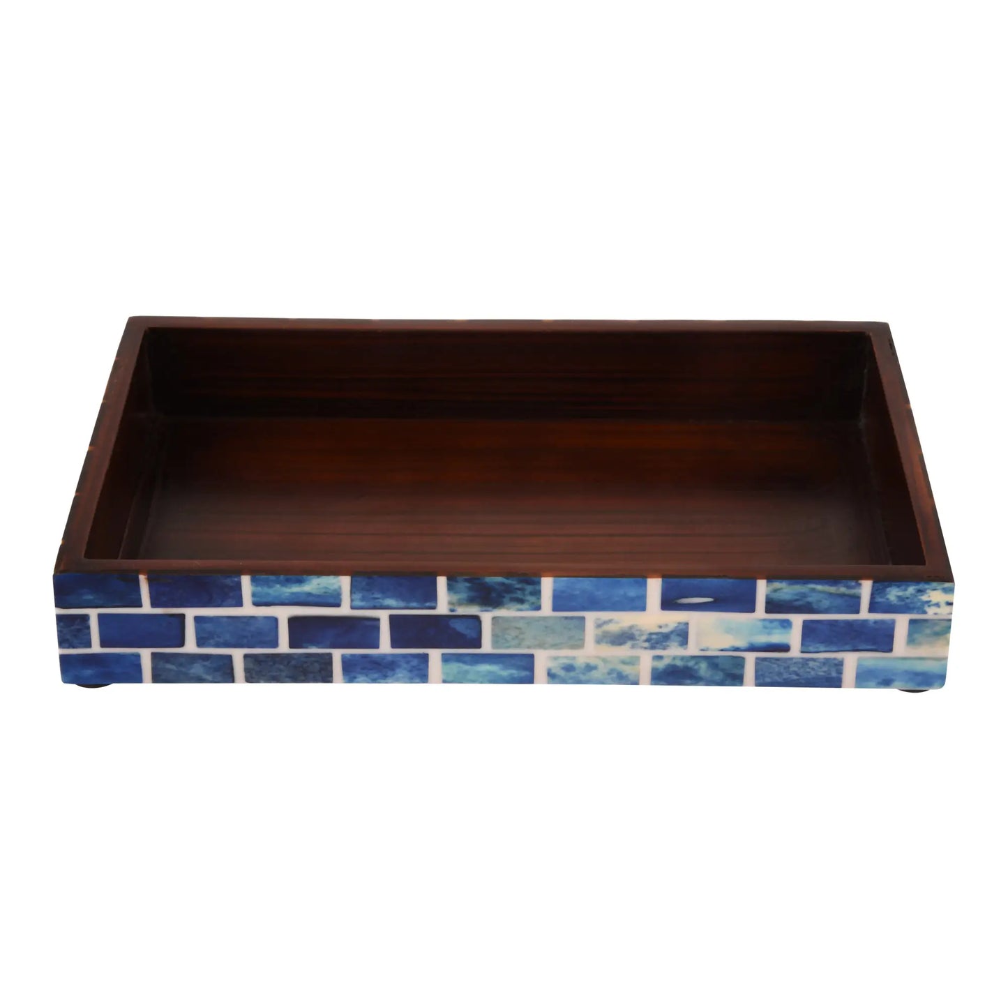 Vanity Trays Parlour Bond Pattern Bone & Resin Inlay Collection in 10x6 - Concordia Style Boutique