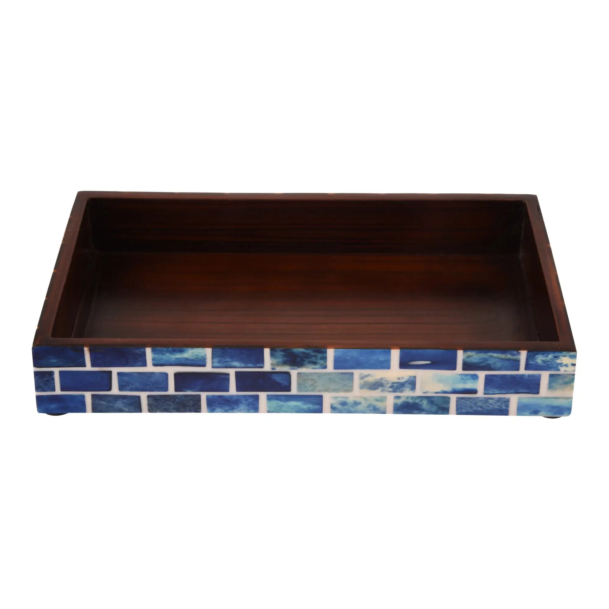 Vanity Trays Parlour Bond Pattern Bone & Resin Inlay Collection in 10x6 - Concordia Style Boutique