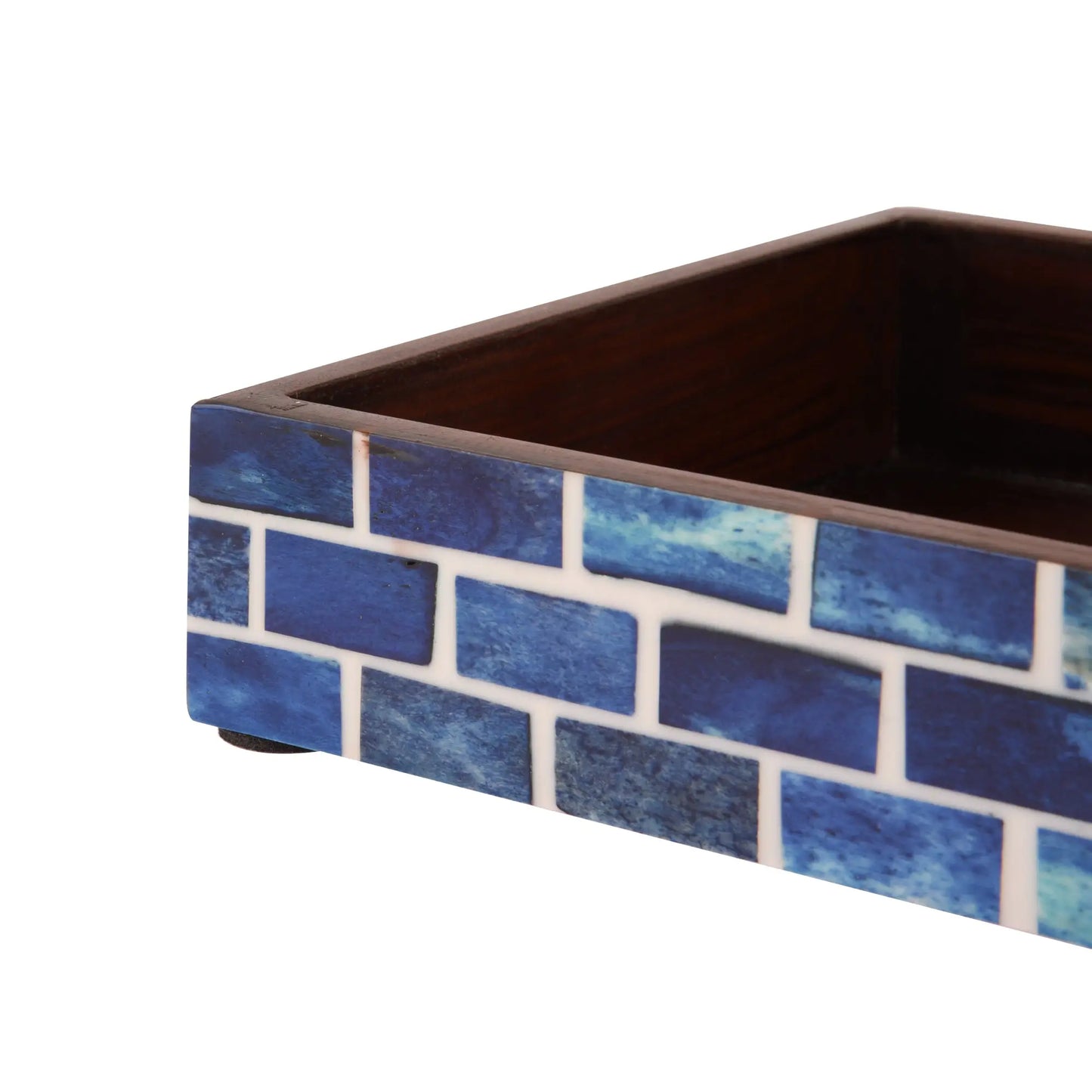 Vanity Trays Parlour Bond Pattern Bone & Resin Inlay Collection in 10x6 - Concordia Style Boutique