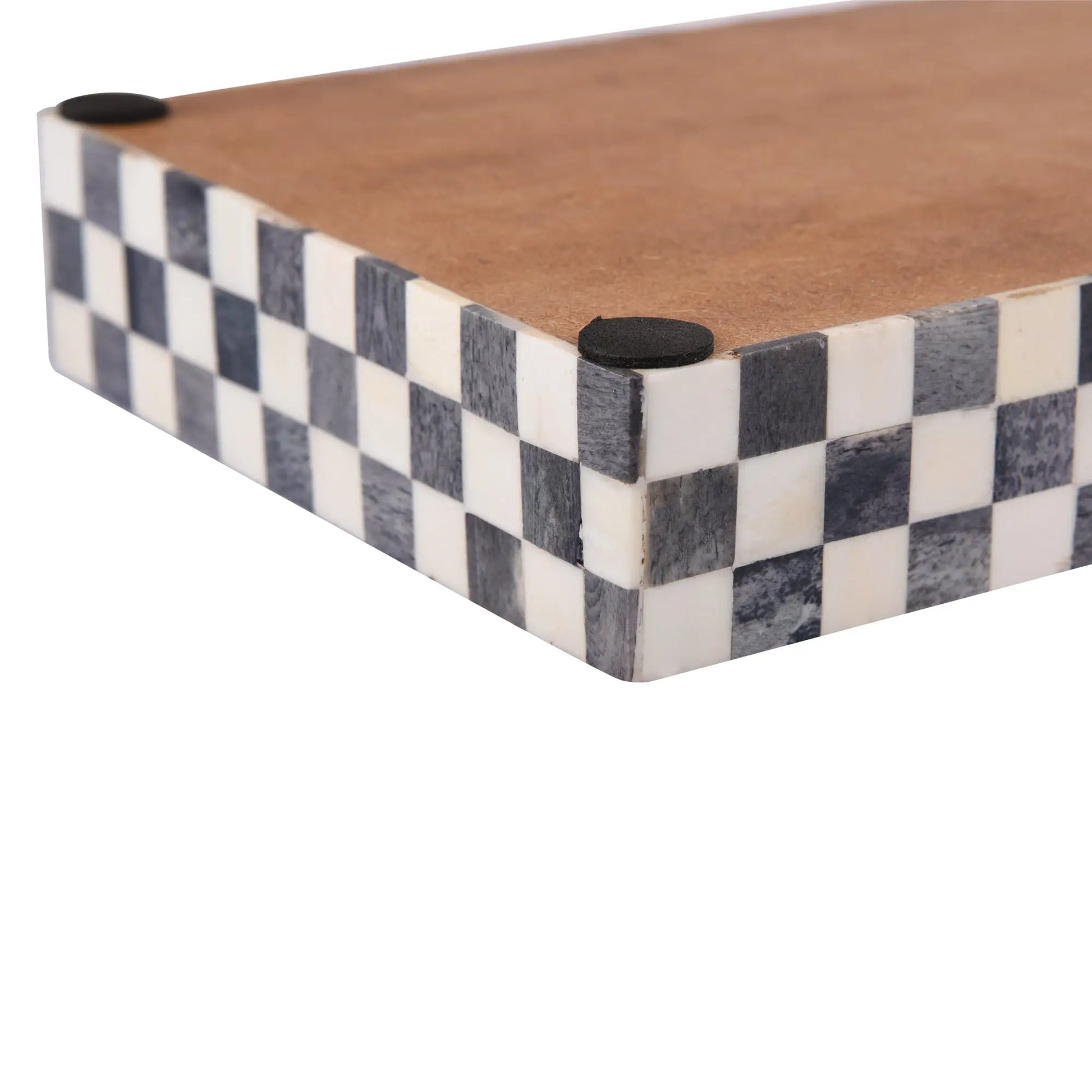 Vanity Trays Parlour Checkered Pattern Bone Inlay Collection in 10x6 - Concordia Style Boutique