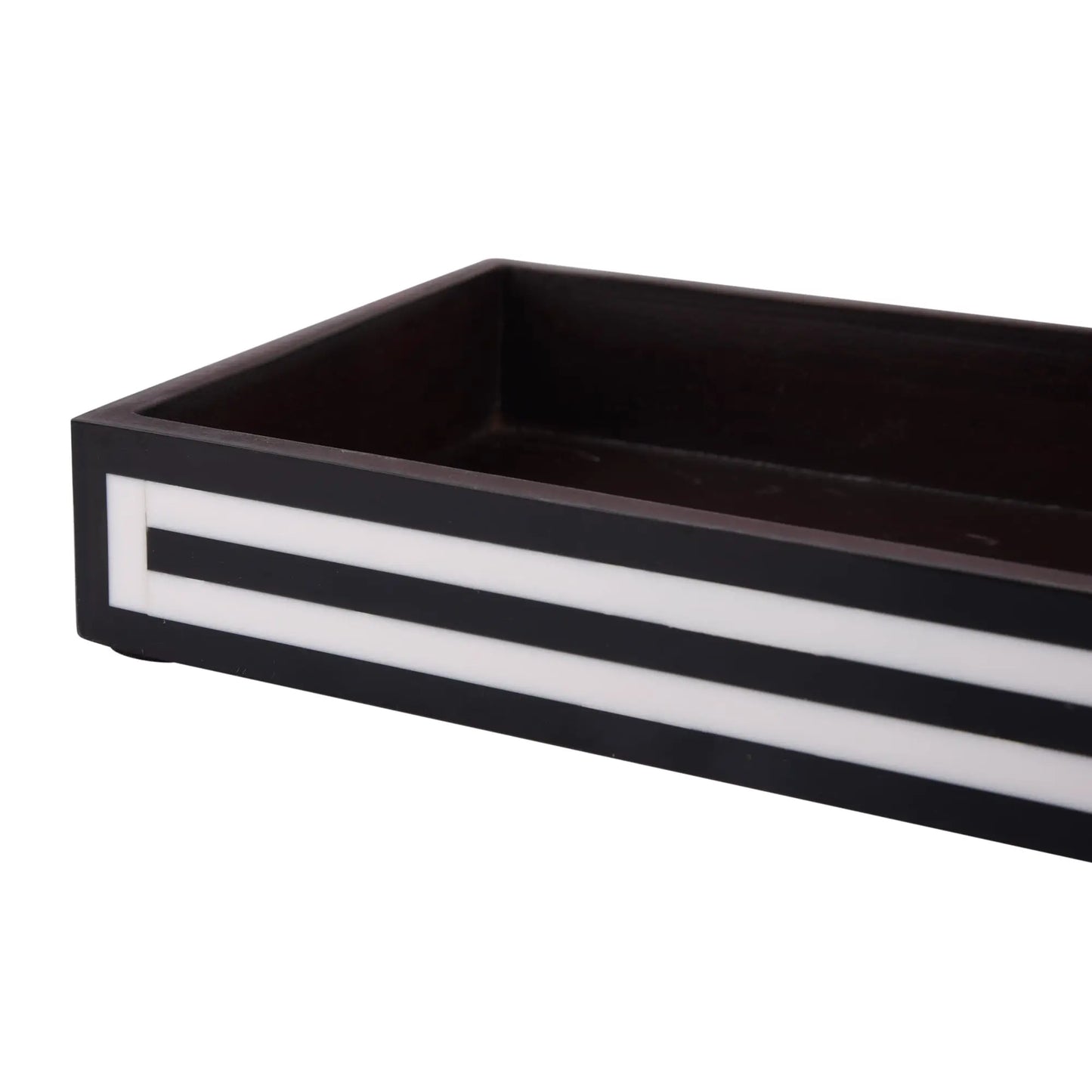Vanity Trays Parlour Concentric Pattern Wood & Resin Inlay Collection in 10x6 - Concordia Style Boutique