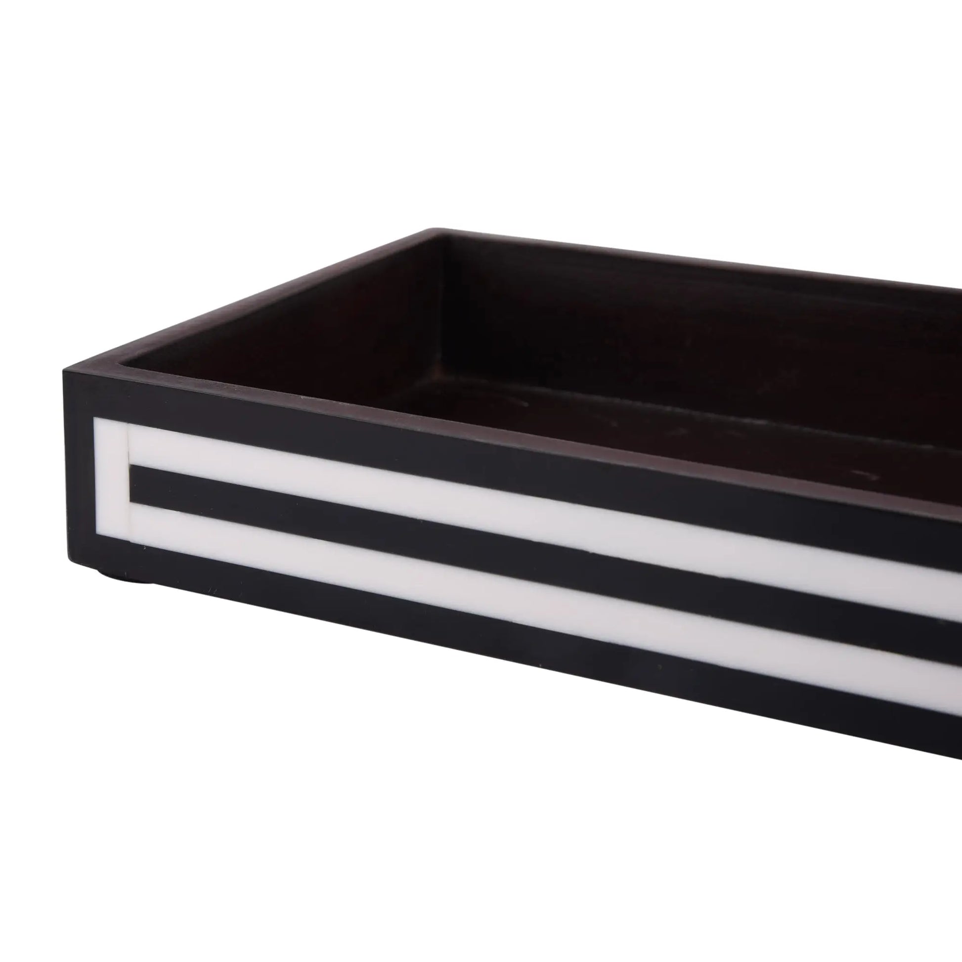Vanity Trays Parlour Concentric Pattern Wood & Resin Inlay Collection in 10x6 - Concordia Style Boutique