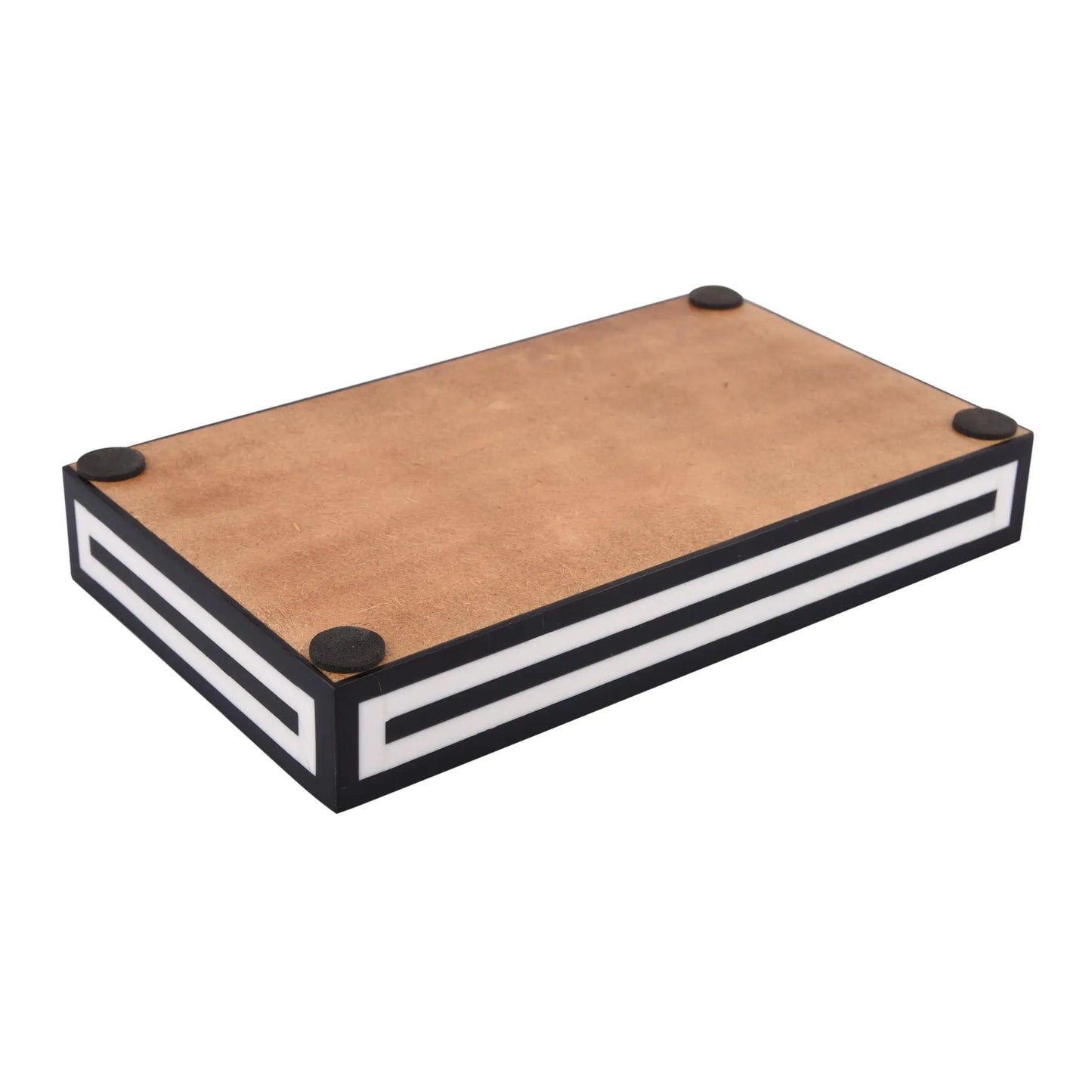 Vanity Trays Parlour Concentric Pattern Wood & Resin Inlay Collection in 10x6 - Concordia Style Boutique