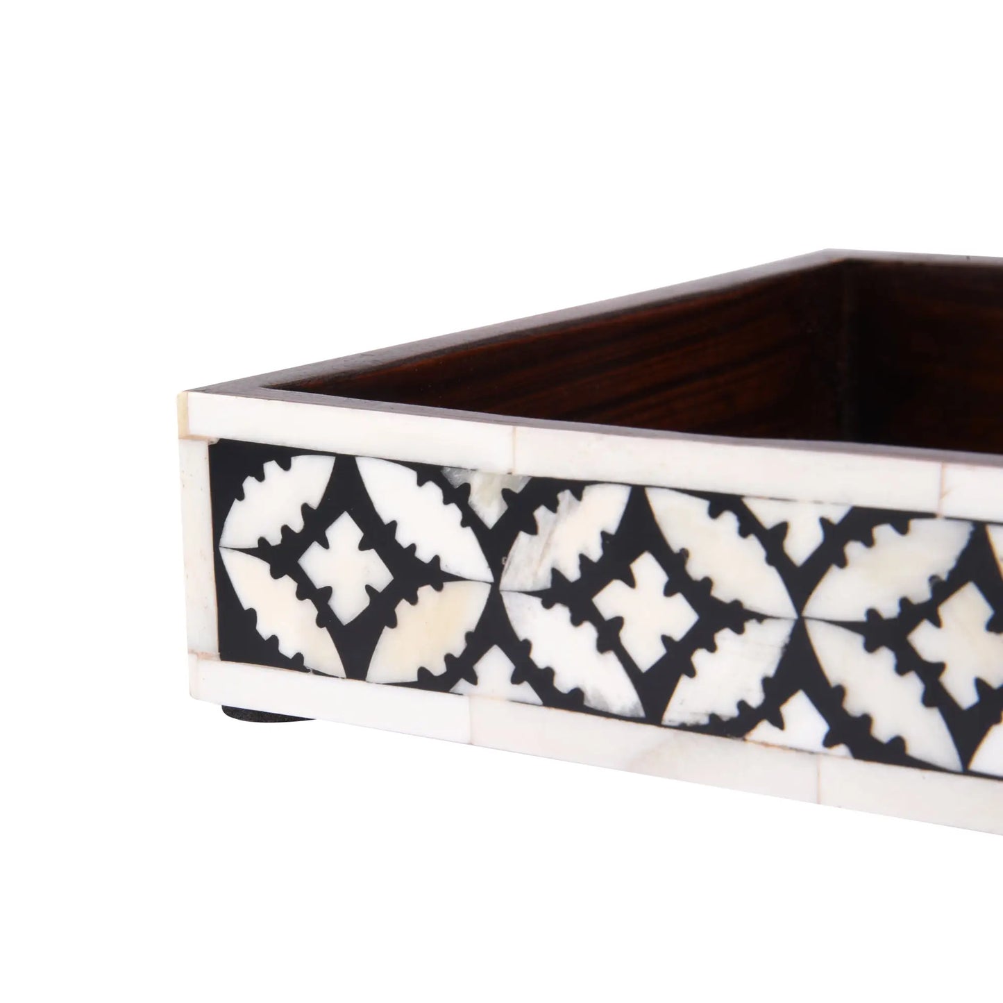 Vanity Trays Parlour Rummy Pattern Bone & Resin Inlay Collection in 10x6 - Concordia Style Boutique