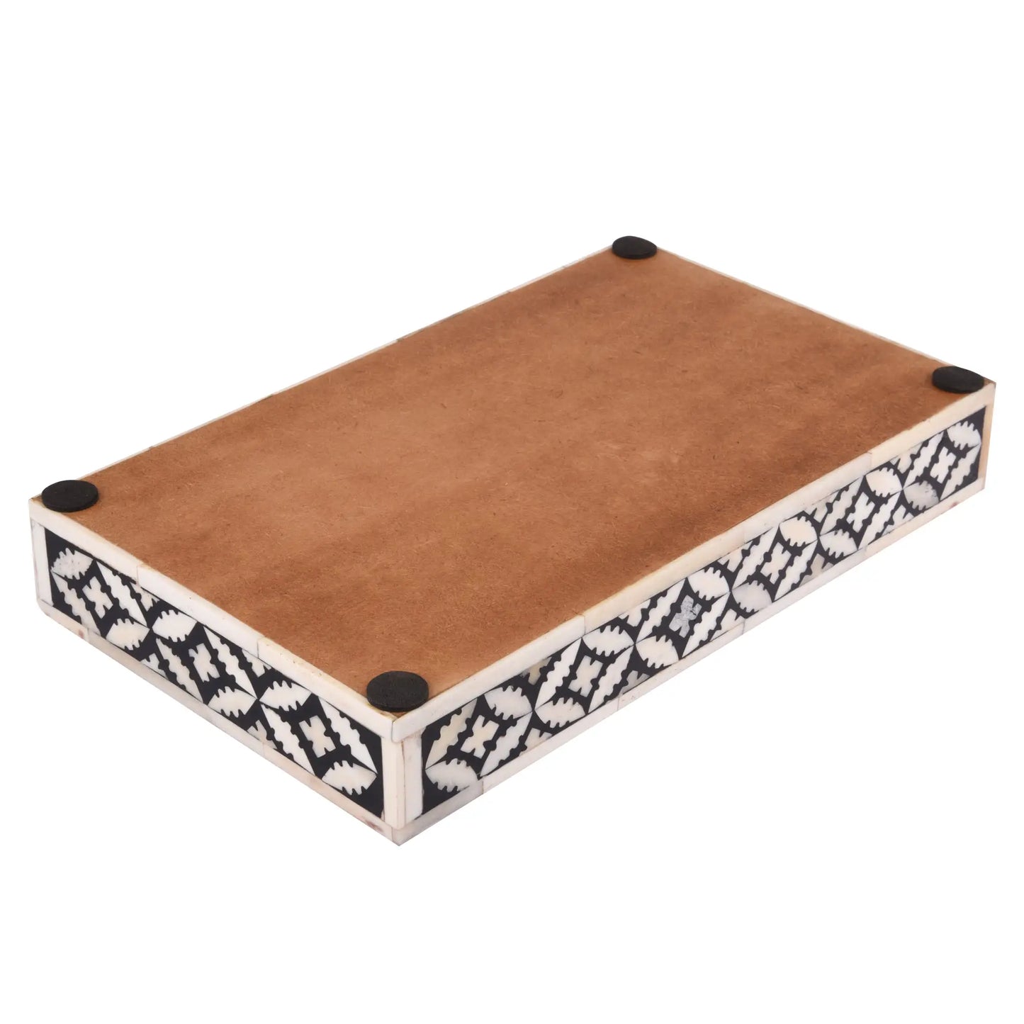 Vanity Trays Parlour Rummy Pattern Bone & Resin Inlay Collection in 10x6 - Concordia Style Boutique