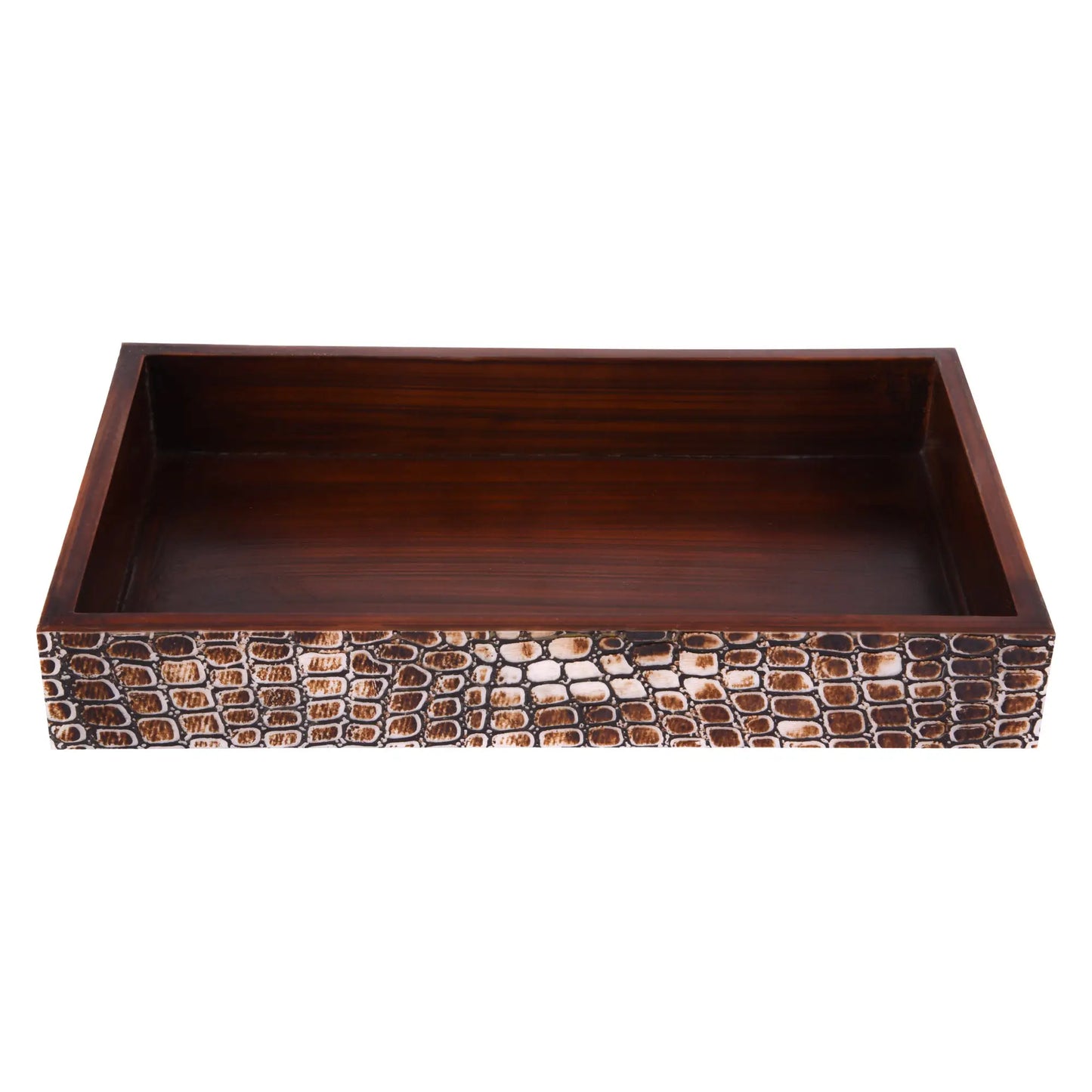 Vanity Trays Parlour Snap Pattern Bone Inlay Collection in 10x6 - Concordia Style Boutique
