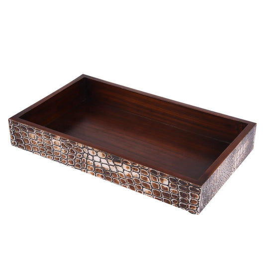 Vanity Trays Parlour Snap Pattern Bone Inlay Collection in 10x6 - Concordia Style Boutique