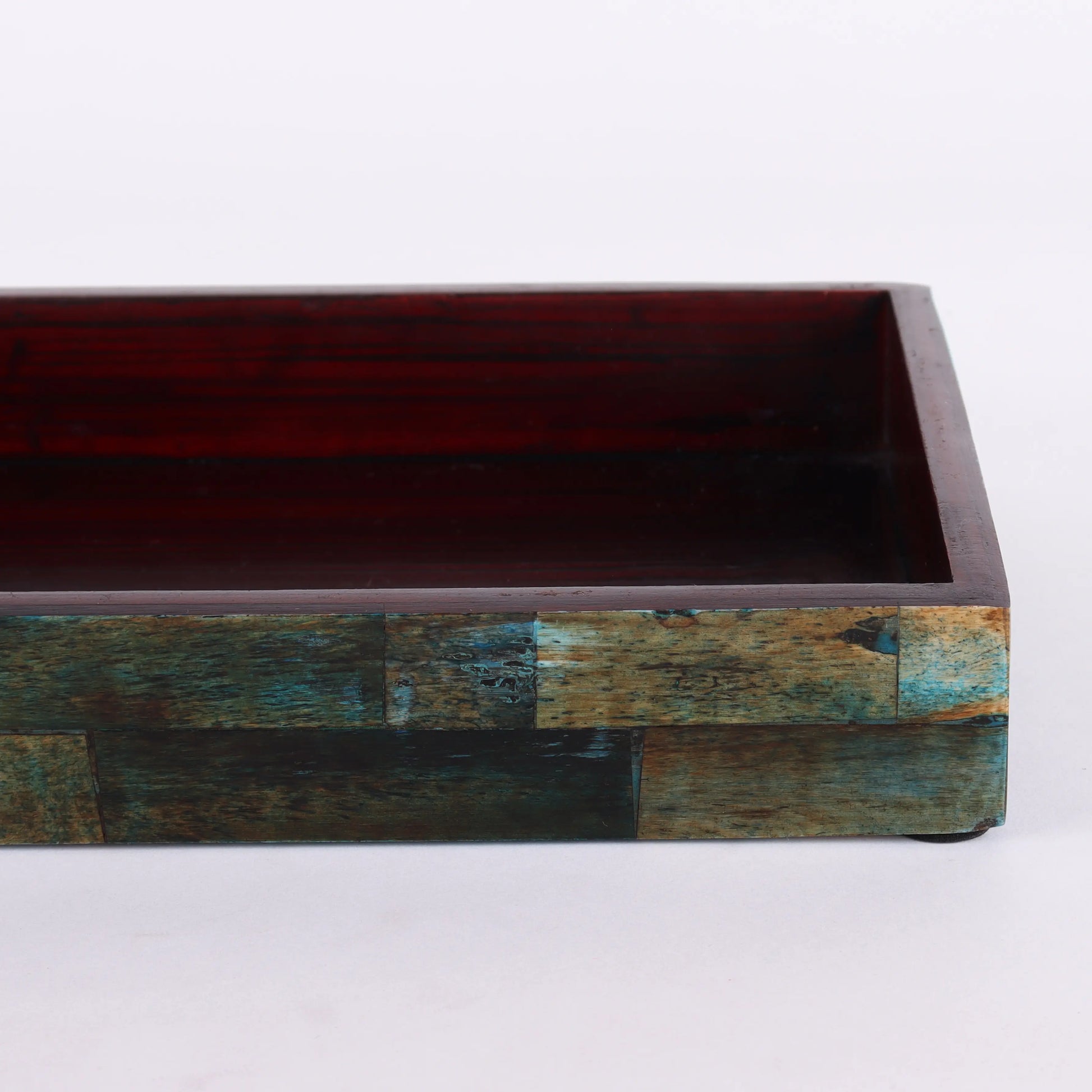 Vanity Tray Verdigris Pattern Bone Inlay Collection in 10x6 - Concordia Style Boutique