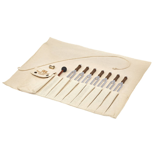 Planetary Tuned Therapy Tuning Fork Chakra Set, Incl. Rollup Bag & Tuning Fork Vibration Foot
