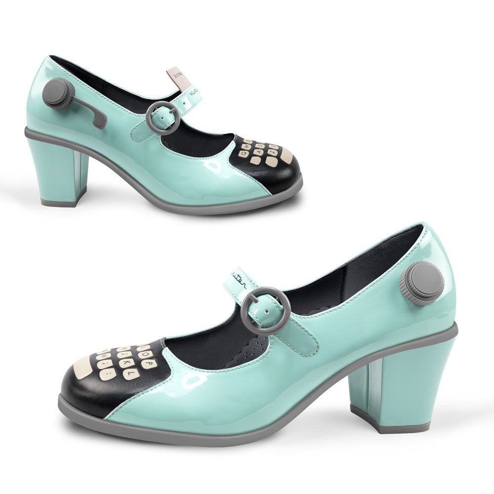 Chocolaticas® Mid Heels Typewriter Women's Mary Jane Pump - Concordia Style Boutique