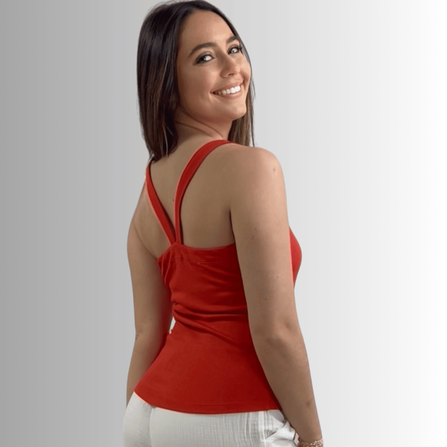 Harmony Premium Cotton Ribbed Tank Top in Crimson Red - Concordia Style Boutique