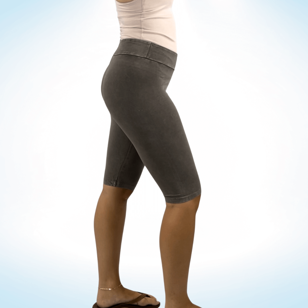 Ladies Longer Length Biker Shorts Made in USA - Concordia Style Boutique