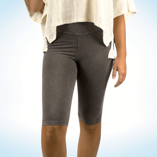 Ladies Longer Length Biker Shorts Made in USA - Concordia Style Boutique