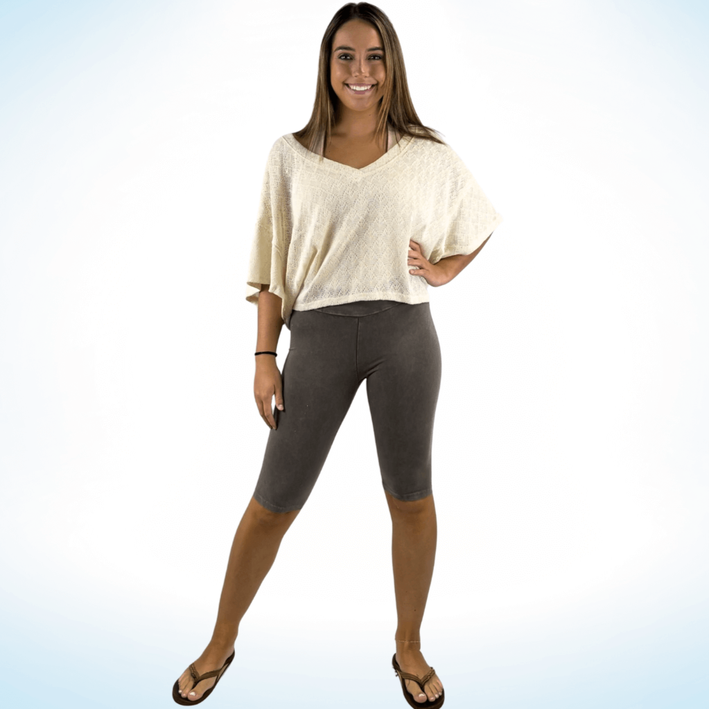 Ladies Longer Length Biker Shorts Made in USA - Concordia Style Boutique