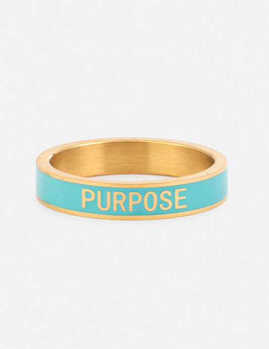 Teal Enamel Purpose Ring - Concordia Style Boutique