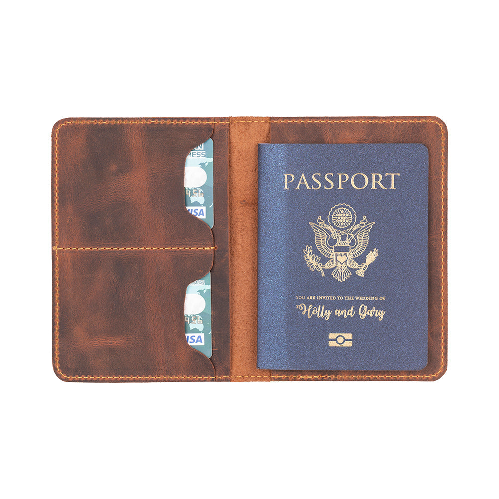 Tempe Genuine Leather Passport Holder - Handcrafted Travel Document Organizer - Concordia Style Boutique