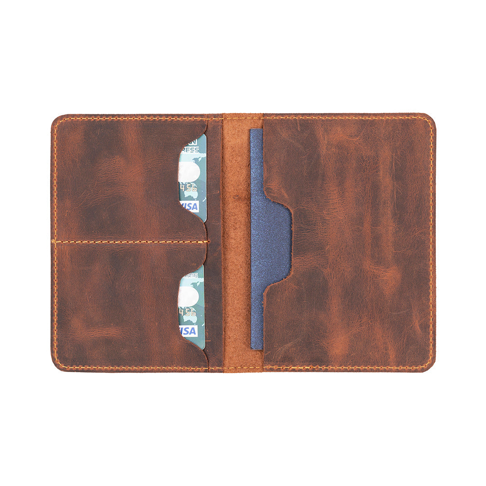 Tempe Genuine Leather Passport Holder - Handcrafted Travel Document Organizer - Concordia Style Boutique