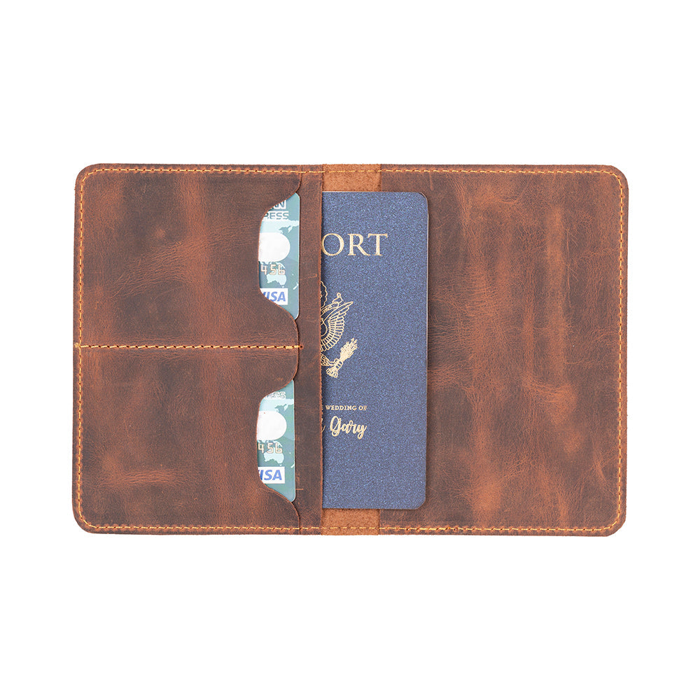 Tempe Genuine Leather Passport Holder - Handcrafted Travel Document Organizer - Concordia Style Boutique
