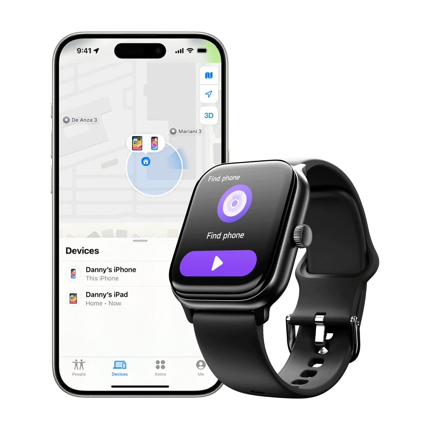 Tempo Smartwatch with Bluetooth Calling - Midnight Black