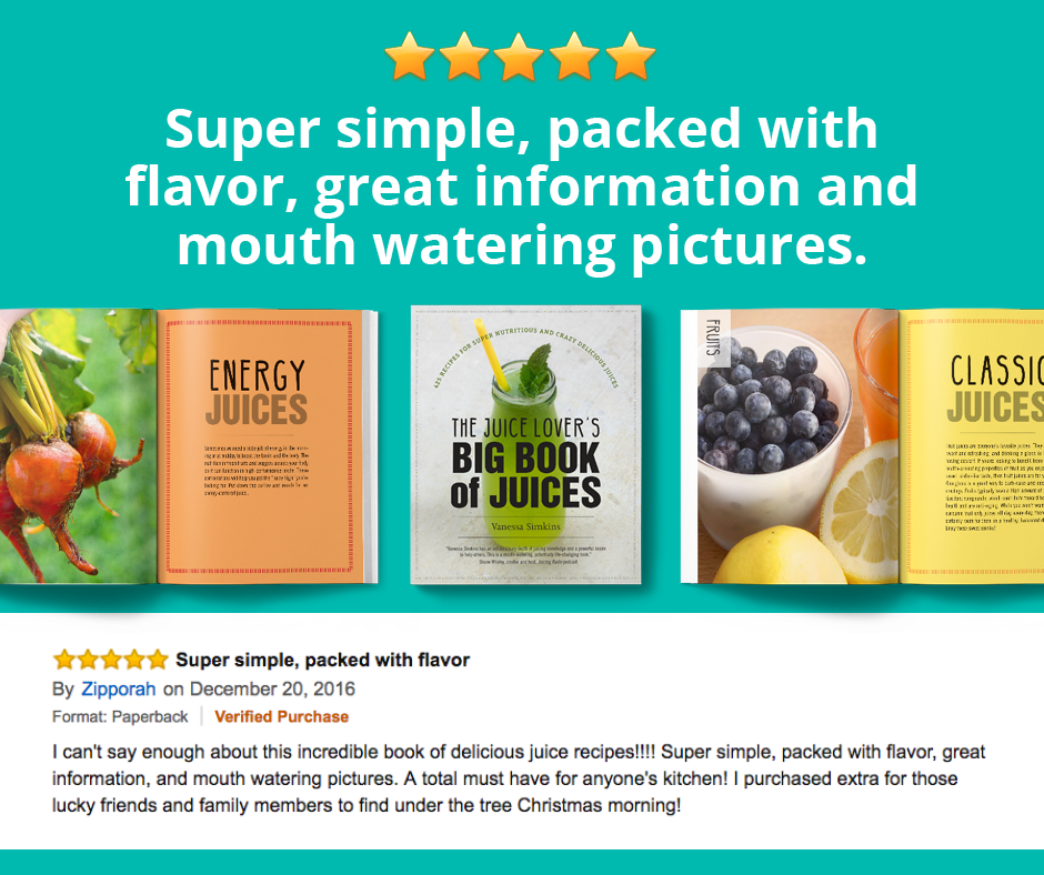 The Juice Lover's Big Book of Juices Paperback Book (Signed copy)