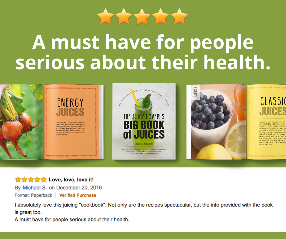 The Juice Lover's Big Book of Juices Paperback Book (Signed copy)