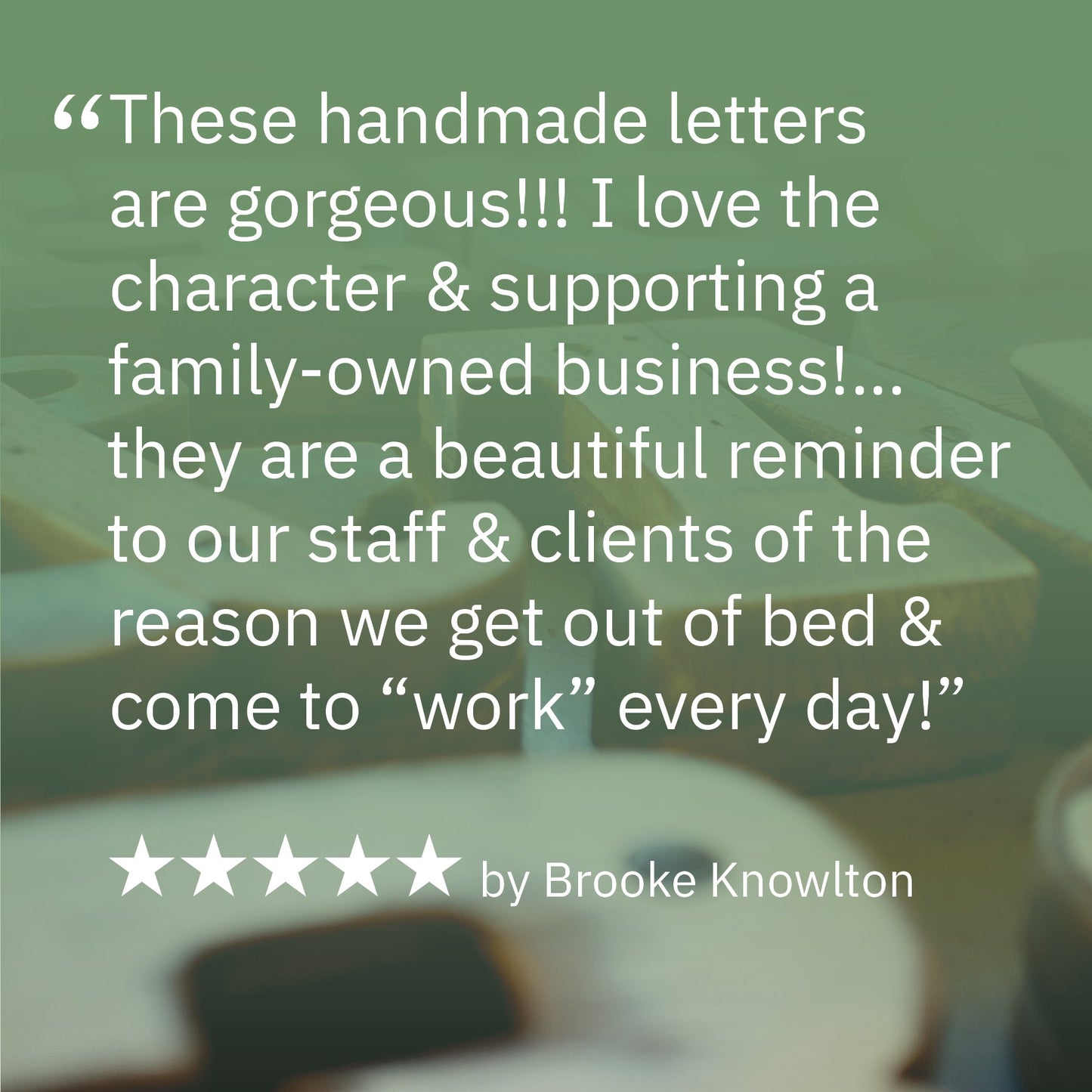 Reclaimed Wooden Letters