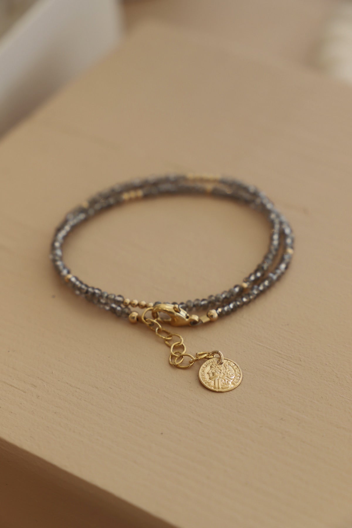 BLACK DIAMOND PETITE DOUBLE WRAP BRACELET - Concordia Style Boutique